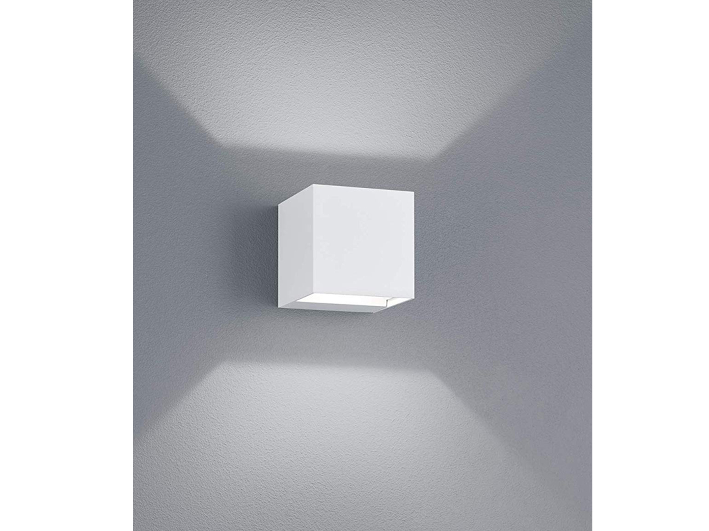 Trio LED Wandleuchte Wandlampe Außenleuchte weiß matt Druckguss Alu 8x8cm  2x3w online kaufen | eBay